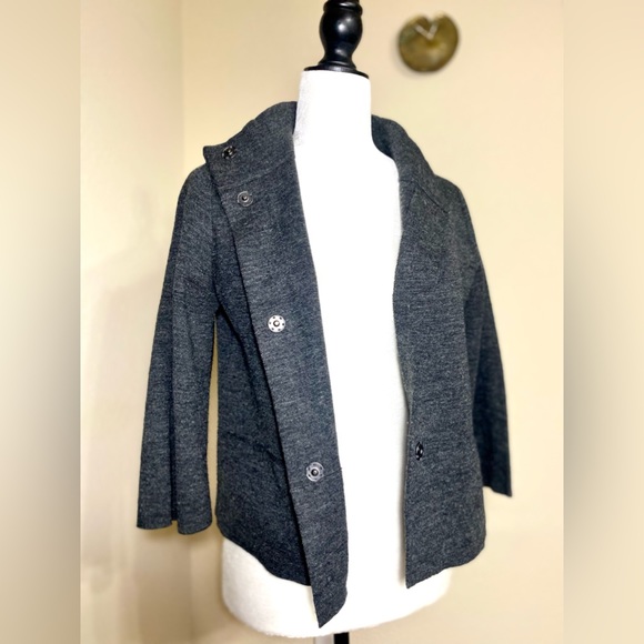 Wool  mixed Cardigan Grey  NY&Co Wool Cardigan Jacket Classic - Picture 4 of 17